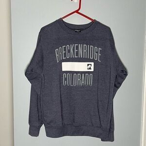 Vintage Breckenridge Colorado Blue Sweatshirt Spell Out Pullover